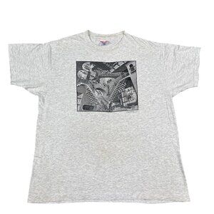 Vintage 1989 MC Escher Relativity Art T-Shirt Sz XL
